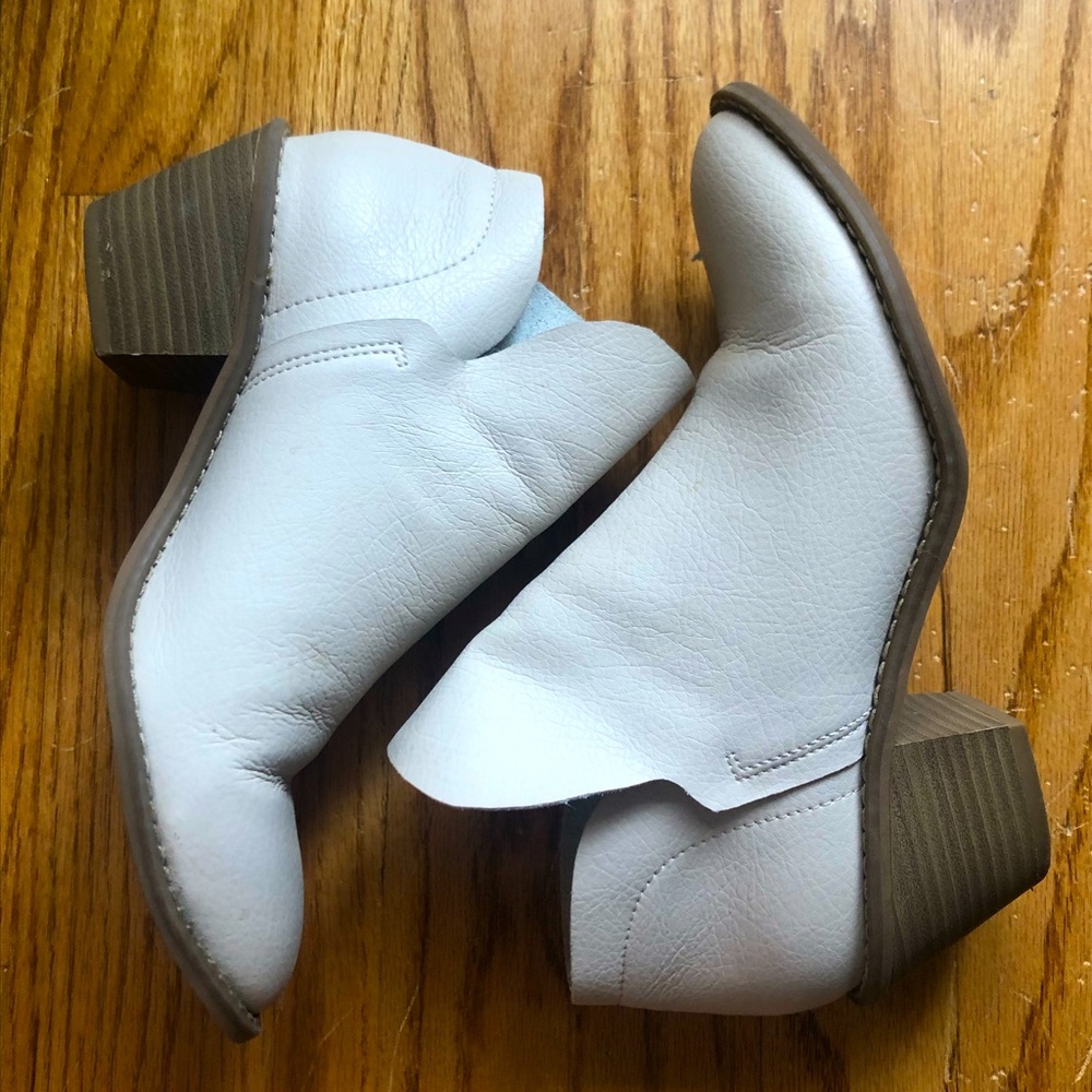 Target cream heeled booties